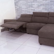 HUGO VILLE RECLINER CORNER SOFA - RIGHT - BROWN (MOSCOW G3841)