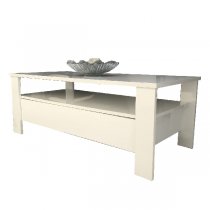 MAX COFFEE TABLE W/DRAWER 125*60*48cm WHITE 202M03BL