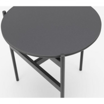 THOR COFFEE TABLE GREY AND BLACK LEGS 40X45