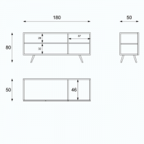 Ginger Madia Sideboard in Melaminico Bianco