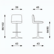 Teo Stool Microfiber Beige K2