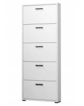 D25 5 TIER SHOE CABINET 623 A5 WHT CEMENT