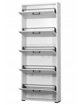 D25 5 TIER SHOE CABINET 623 A5 WHT CEMENT