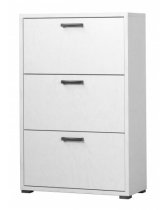 D25 3 TIER SHOE CABINET DOUBLE LAYER 3241 WHT CEMENT