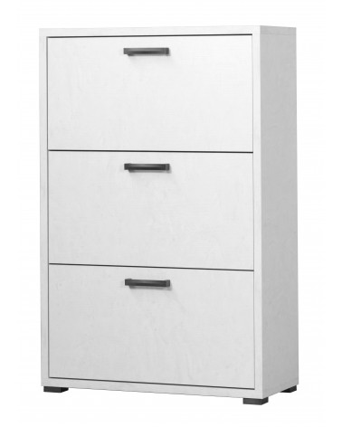 D25 3 TIER SHOE CABINET DOUBLE LAYER 3241 WHT CEMENT