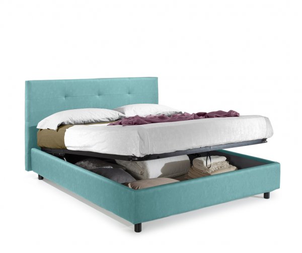 D25 STORAGE BED 90x190cm LIGHT BLUE K6