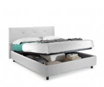 D25 STORAGE BED 90x190 ECO LEATHER WHITE K6