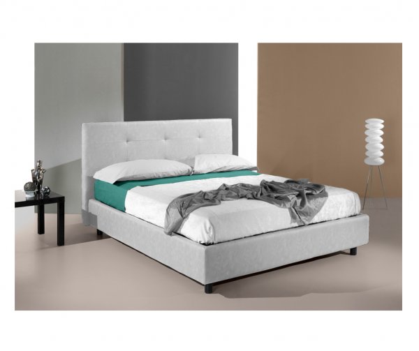 D25 STORAGE BED 90x190 ECO LEATHER WHITE K6