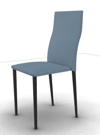 GAME CHAIR - POWDER BLUE (WAVE 707) WITH BLACK BASE