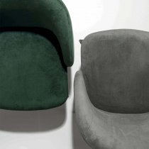 PIGALLE CASA UNO CHAIR 379 GREEN VELVET WITH BLACK LEGS