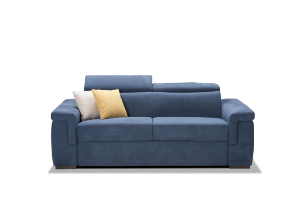 POKER 3 SEATER SOFABED MICROFIBER 19 BLUE