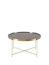 Marissa Coffee Table Top Vetro Marrone 70x40