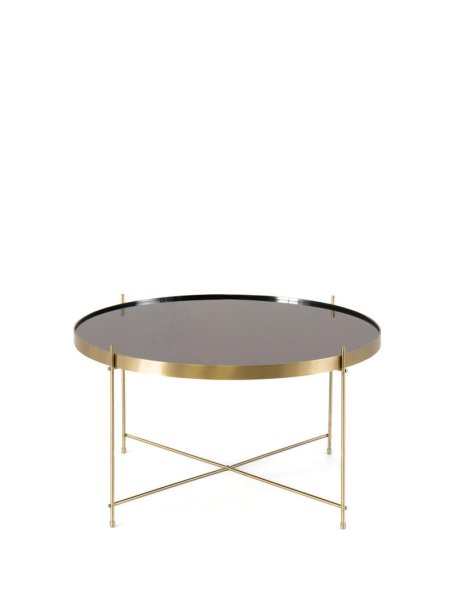 Marissa Coffee Table Top Vetro Marrone 70x40