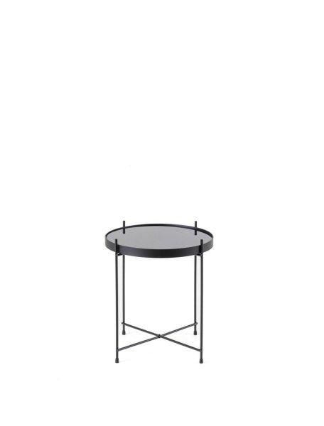 Marissa Coffee Table Top Vetro Nero 38x43