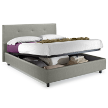 D25 140x190cm NAPOLI STORAGE BED SORO90 MED GREY K5