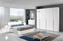 WHITE 4A GIULIA BEDEROOM SET W/STORAGE BED