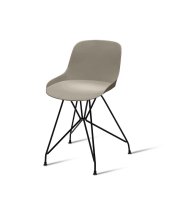 OLDER CHAIR CAPPUCINO WITH BLACK BASE K4