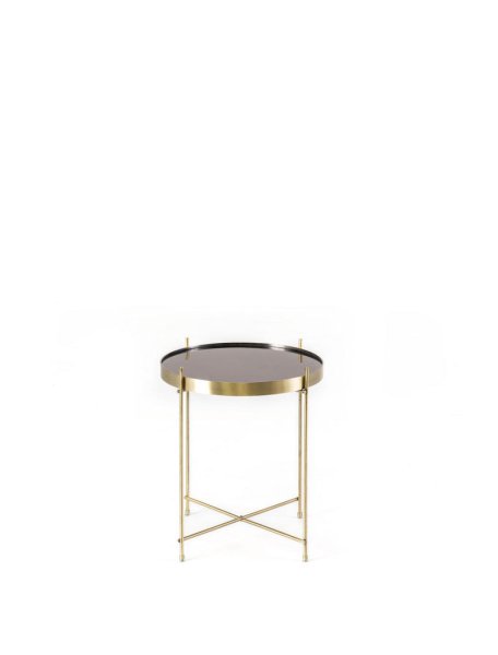 Marissa Coffee Table Top Vetro Marrone 38x43