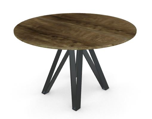APPLE TABLE ROVERE COGNAC 120 EXT WITH BLACK BASE
