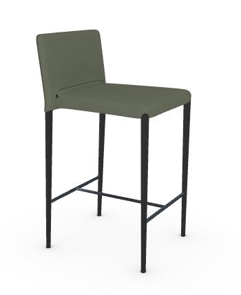 MEMPHIS STOOL WAVE 805 OLIVE WITH BLACK BASE