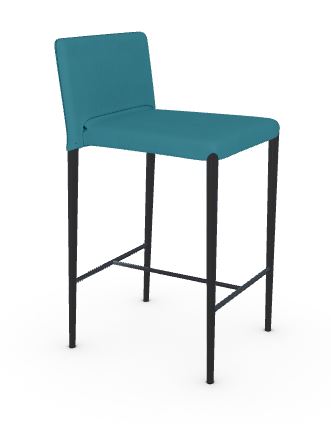 MEMPHIS STOOL WAVE 711 TEAL WITH BLACK BASE