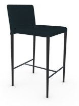 MEMPHIS STOOL WAVE 200 BLACK WITH BLACK BASE