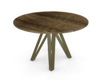 APPLE TABLE ROVERE COGNAC 120 EXT WITH BRONZE BASE