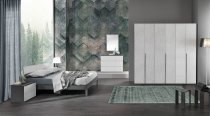 LUISA GREY 6DR DOUBLE BEDROOM SET W/STORAGE without mirror