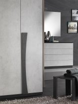 LUCREZIA GREY/CEMENT 2DOOR SINGLE X2 BEDROOM SET