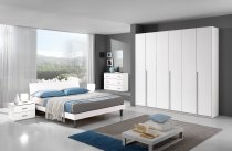 GIOTTO WHITE 4DR SINGLE X2 BEDROOM SET without mirror