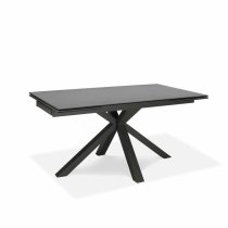 CAPRI CERAMIC TABLE 160/240x90cm W/EXT BLK W/BLACK FRAME