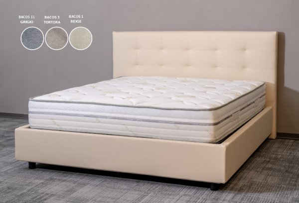 D25 140x190cm ROMANTIC STORAGE BED BACOS 0003 TORTORA